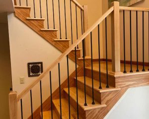 Wooden stars and stair fence