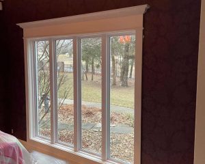 Wooden windows installed