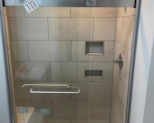 Shower place in a bathroom